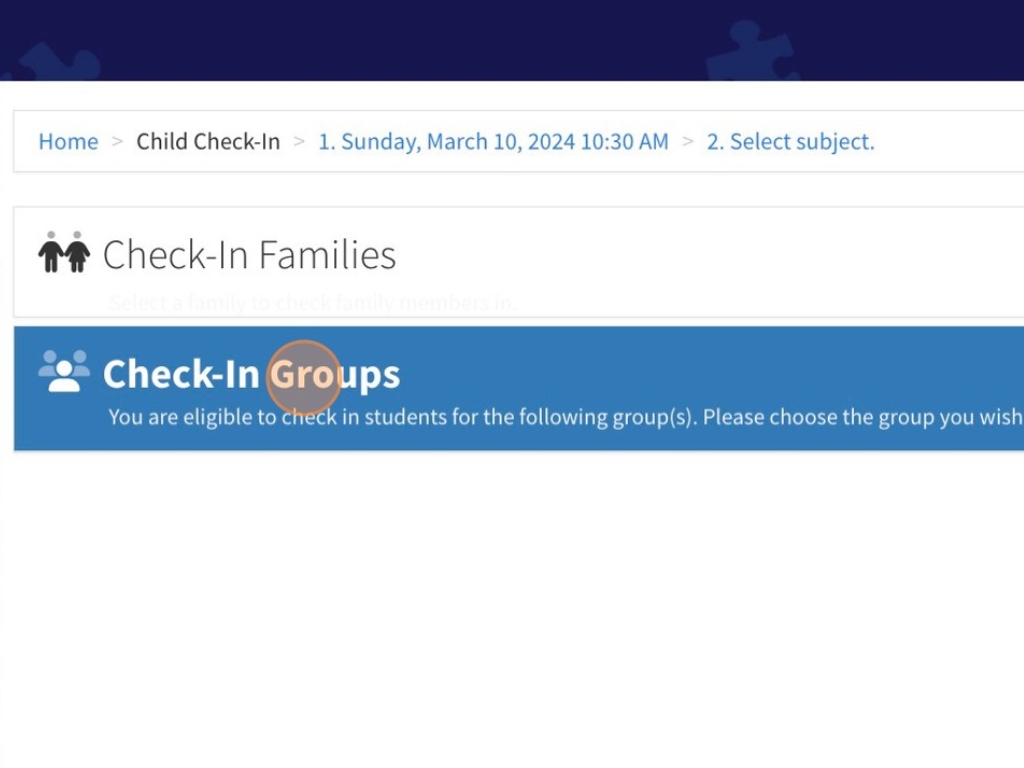 child and event check-ins