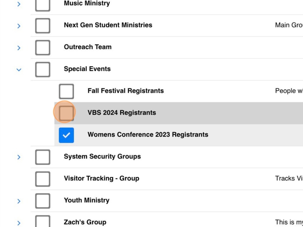 check in stations for churches